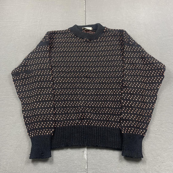 R n R Gear Other - R n R Gear Wool Sweater Mens Medium Black Chunky Knit Birdseye USA Pullover